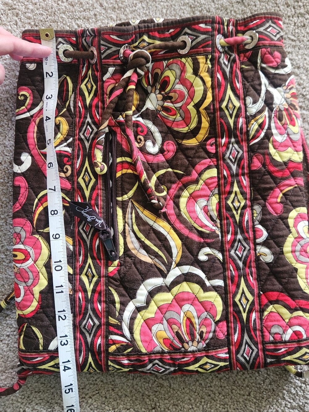 Vera Bradley Brown Quilted Bag